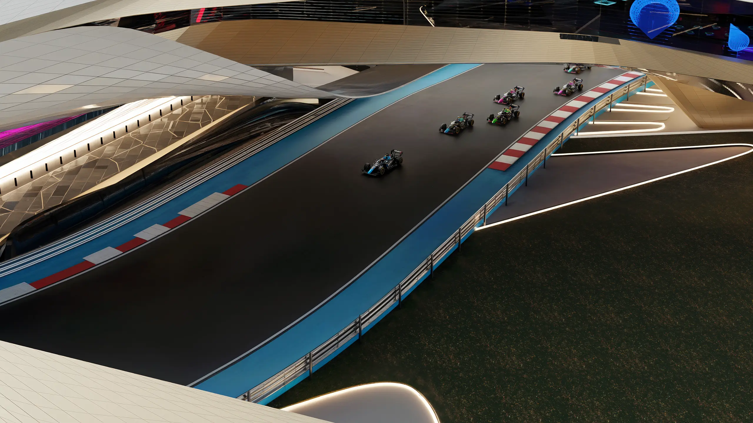 Expo City Dubai F1 racing track.